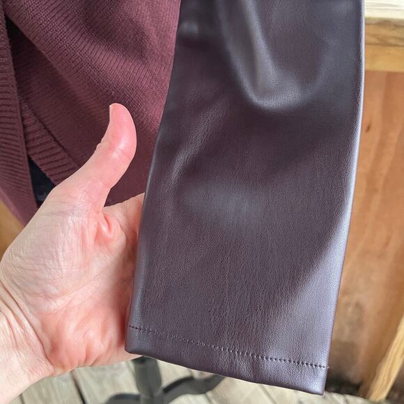 Blank NYC Women's Burgundy Drape Front Wrap Midi Sweater Size S. NEW - Picture 6 of 10